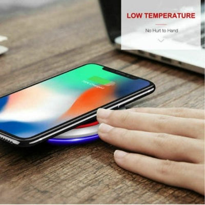 Fast Qi Wireless Charger Charging Pad For Samsung iPhone Xs Xr S8 S9 S10 Galaxy