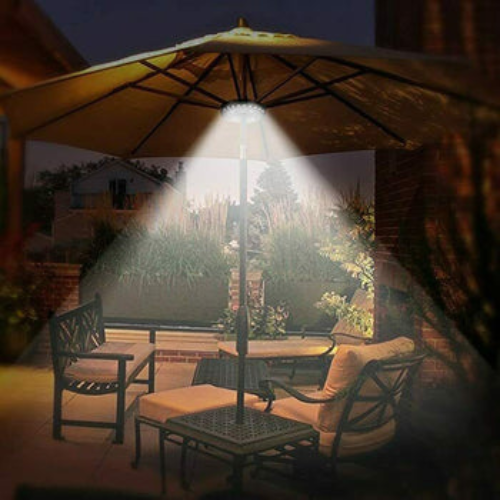 28LED Patio Umbrella Parasol Lights 3Brightness Mode Outdoor Camping Garden CA