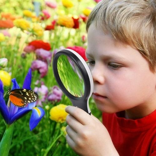 45X Handheld Magnifying Glass with 3 LED Light Magnifier Jewelry Loupe Lens CA