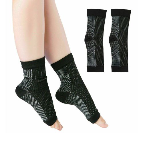 Copper Infused Compression Socks Planter Fasciitis Ankle Support Pain Relief  ca