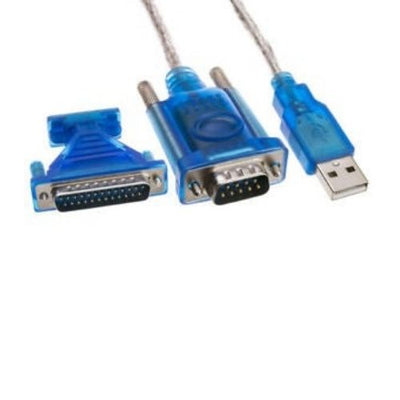 USB 2.0 to 9/25 pin Serial RS232 Cable DB9/DB25 Data Cable Adapter Converter