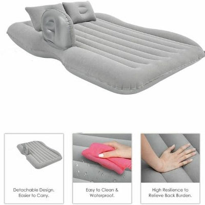 Portable Travel Camping Inflatable Air Mattress with Pillow Fits Most Car SUV