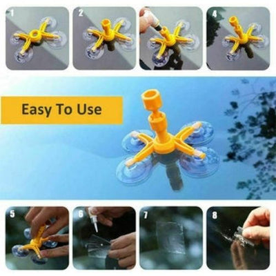 Windshield Repair Kit Quick Fix DIY Car Wind Glass Bullseye Rock Chip Crack Star