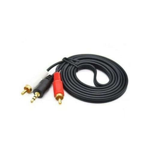 10Ft 3.5MM Male to 2 RCA Male Stereo Audio Converter Cable New
