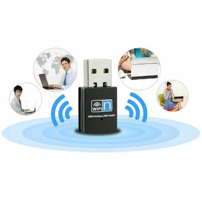 300Mbps Wireless USB Adapter Wifi Network LAN Card Dongle 802.11 For Windows CA