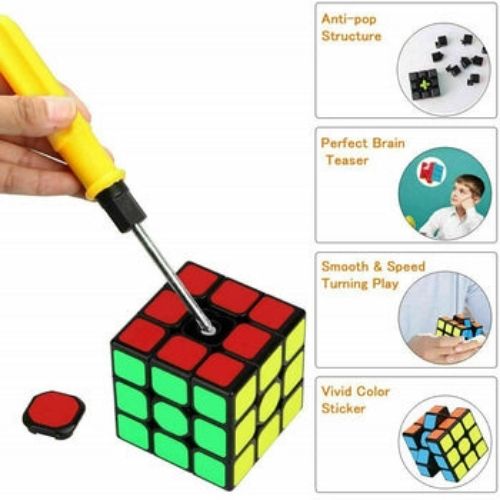 Magic Cube 3x3x3 Super Smooth Fast Speed Puzzle Pressure Reliever Toys for Kids