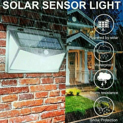 Solar Sensor Wall Light 208LED Motion Lights Outdoor Security Lamp Waterproof