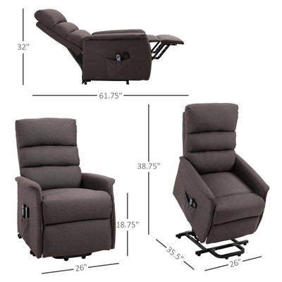 Power Lift Recliner Chair for Elderly w/ Wheels and Remote Control