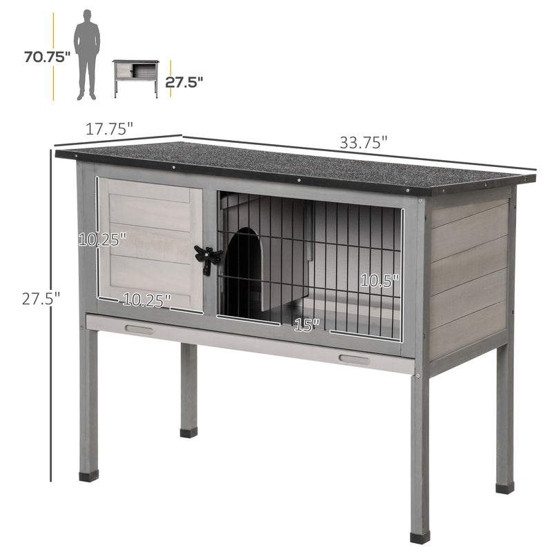 Large Bunny Cage w/ Fir Wood Construction and Locking Door, Perfect for Bunnies