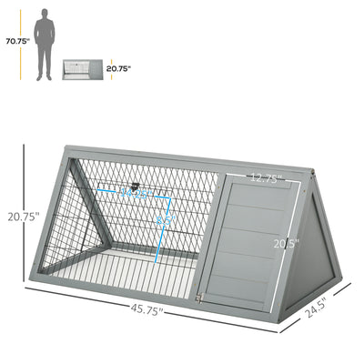 Outside Triangle Shaped Wooden Protective Pet House w/ Ventilating Wire