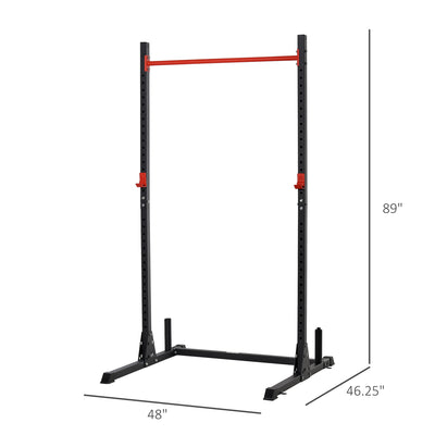 Power Squat Rack Adjustable Height Strength Training Fitness  Pull Up