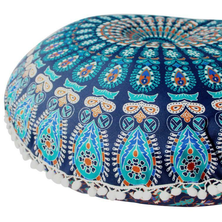 Mandala Floor Pillows Round Bohemian Meditation Cushion Cover Ottoman Pouf 8382