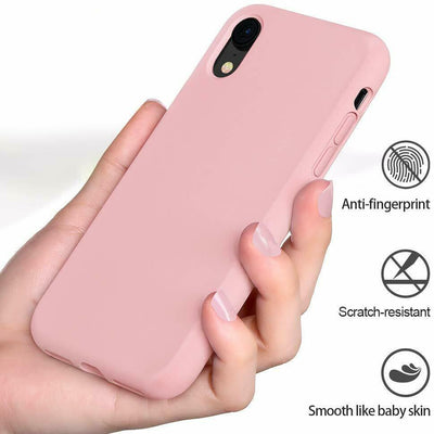 For iPhone 12 Mini 11 Pro Max XR X S 7 8 Plus SE 2020 Case Liquid Silicone Cover