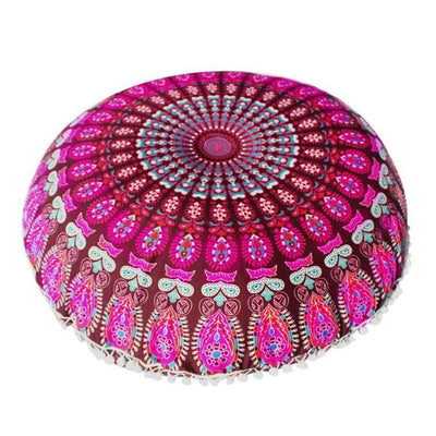 Mandala Floor Pillows Round Bohemian Meditation Cushion Cover Ottoman Pouf 8382