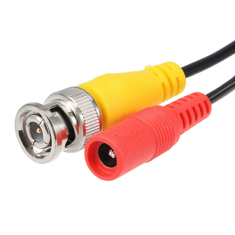 10M White Premade BNC Video Power Cable / Wire For Security Camera, CCTV, DVR