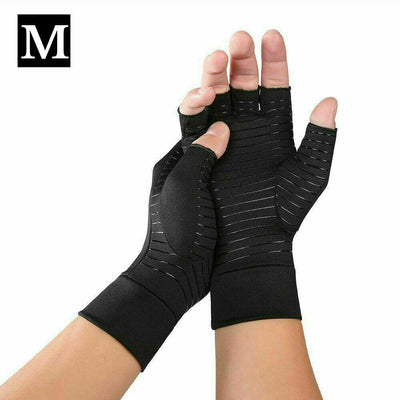 Compression Copper Arthritis Gloves Hand Wrist Brace Finger Pain Relief Support