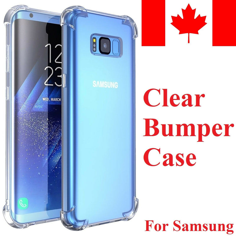 For Samsung Galaxy S21 S20 Ultra S10 S9 Plus A8 A5 Clear Bumper Case TPU Cover