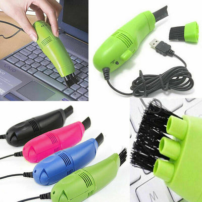 Mini Computer Vacuum USB Keyboard Cleaner PC Laptop Kit Dust Cleaning Brush