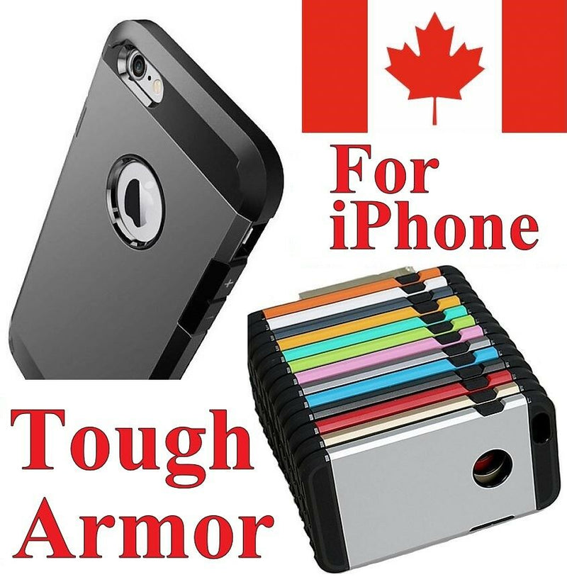 For iPhone 7 6 5 SE 5S 6S Plus Case - Tough Hard Heavy Duty Back Armor Cover