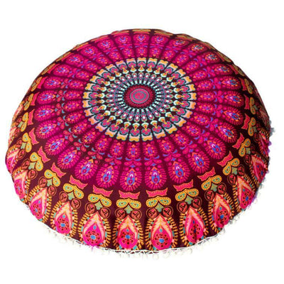 Mandala Floor Pillows Round Bohemian Meditation Cushion Cover Ottoman Pouf 8382