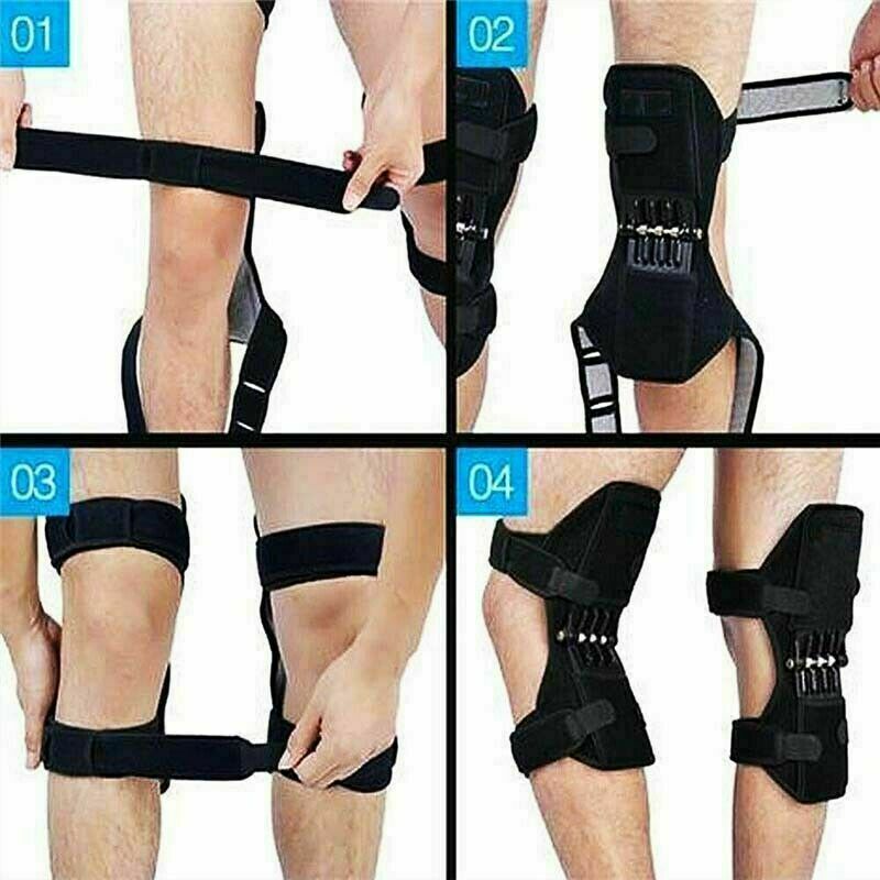 2PCS Power Spring Knee Pads brace Leg Support Rebound Lift Stabilizer Joint New