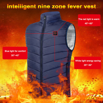 Heated Jacket Men Coat Intelligent USB Electric Warm Winter Thermal Vest