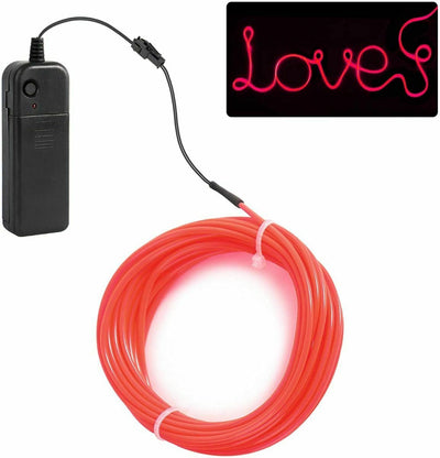 New 5M/16.5ft Led Flexible Soft Tube Wire Lights Neon Glowing Rope Strip Light