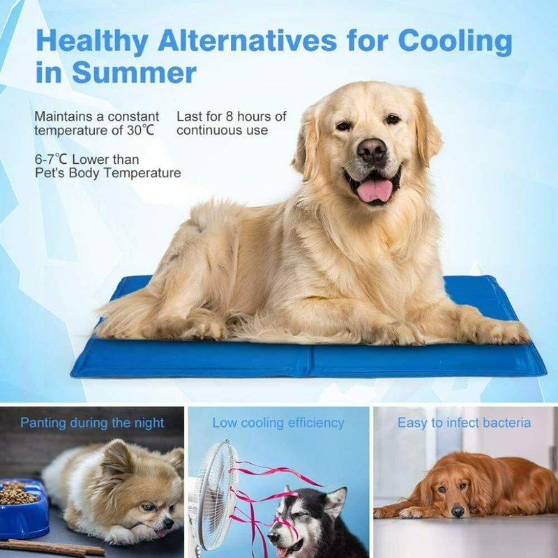 Dogs Cats Self Cooling Gel Mat Cool Mat Pet Pad Mattress Indoor Bed Summer