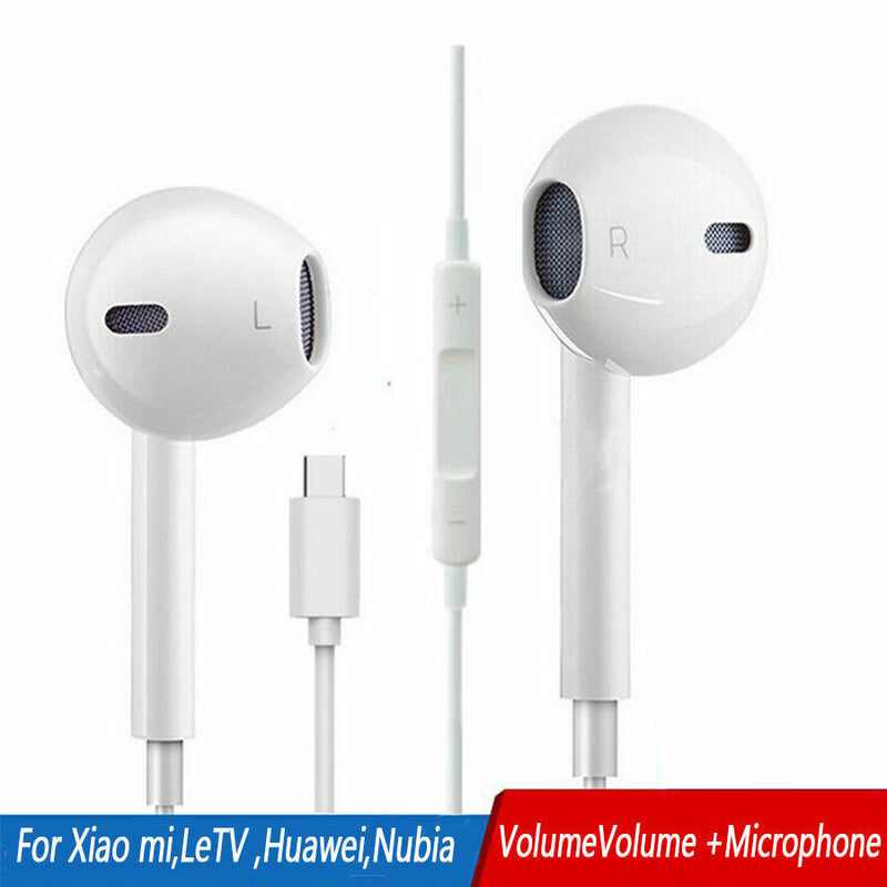 uType C USB-C Earphones Headphones Headsets w/ Mic for Huawei Samsung LG Xiaomi