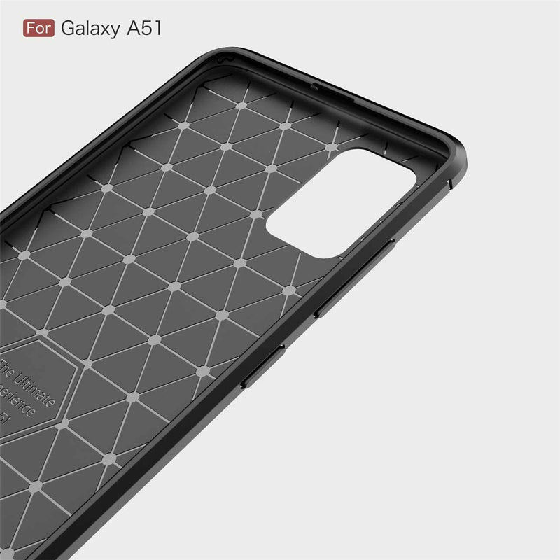 For Samsung Galaxy A51 & A71 Case - Carbon Fiber Shockproof Slim Armor Cover