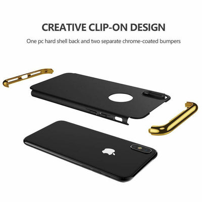 Luxury Chrome Case Hard Slim Armor Cover For iPhone X 8 Plus 7 6S 6