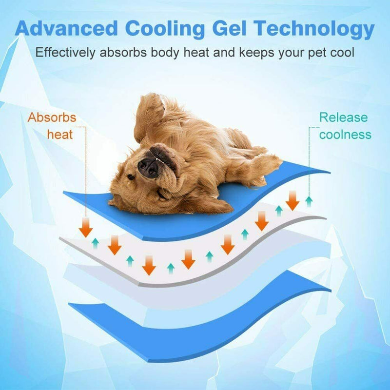 Dogs Cats Self Cooling Gel Mat Cool Mat Pet Pad Mattress Indoor Bed Summer