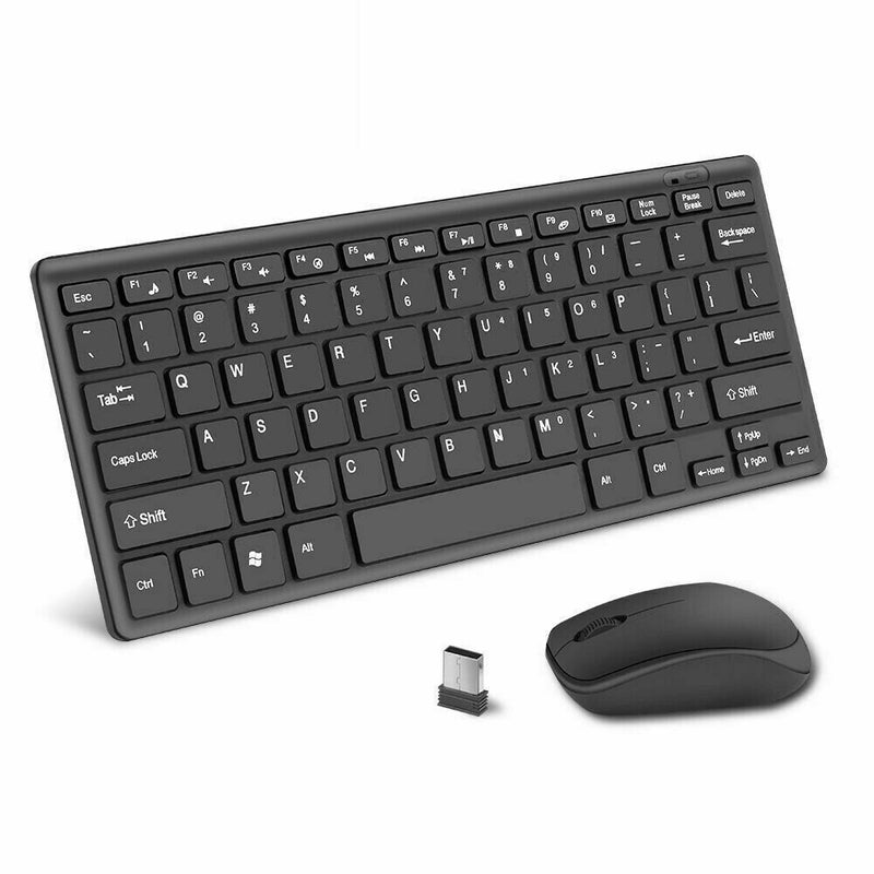 Wireless Keyboard and Mouse Combo Set Optical Mouse for PC Laptop with Receiver