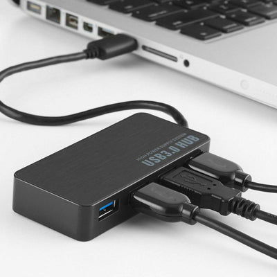 4 Port USB 3.0 Multi Hub High Speed Slim Compact Expansion Splitter PC LAPTOP