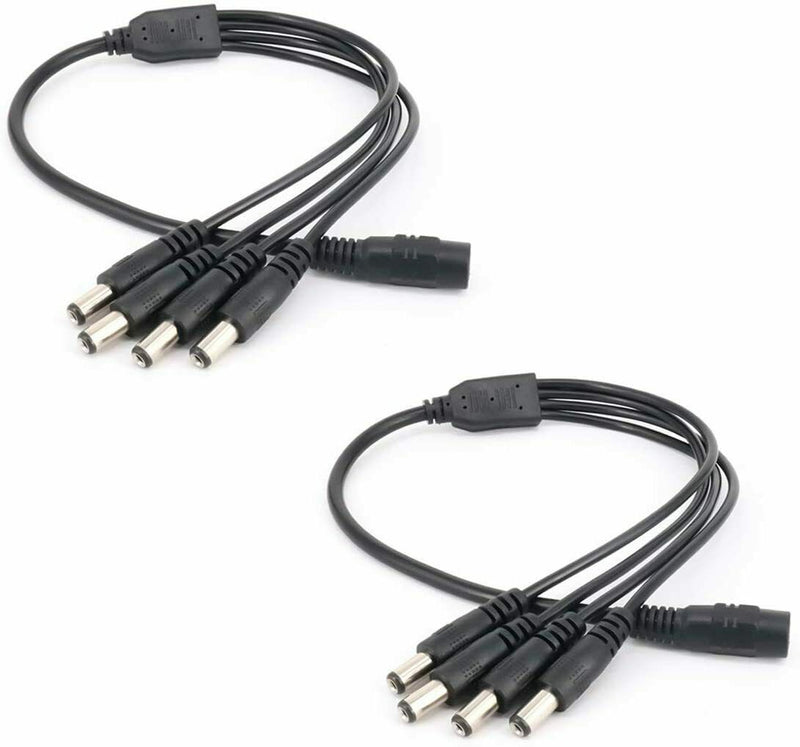 DC 1 to 4 Power Split Splitter Cable 5.5*2.1mm for CCTV Camera Security DVR