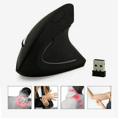 USB Wireless Mouse Vertical Ergonomic Working Charging Optical Gaming Bluetooth