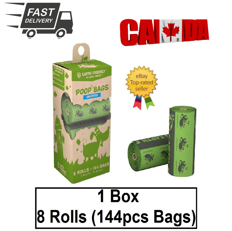 144  Dog Poop Bags  Disposable Custom Printed  Eco Trash Garbage CA