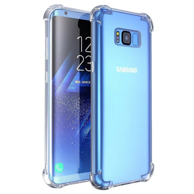 For Samsung Galaxy S21 S20 Ultra S10 S9 Plus A8 A5 Clear Bumper Case TPU Cover