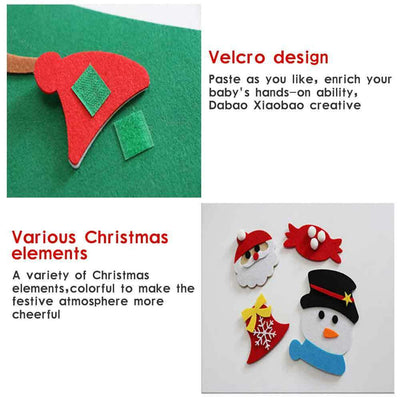 DIY Christmas Tree Set Felt Removable Ornaments Xmas Kids Hand Craft Decor AU