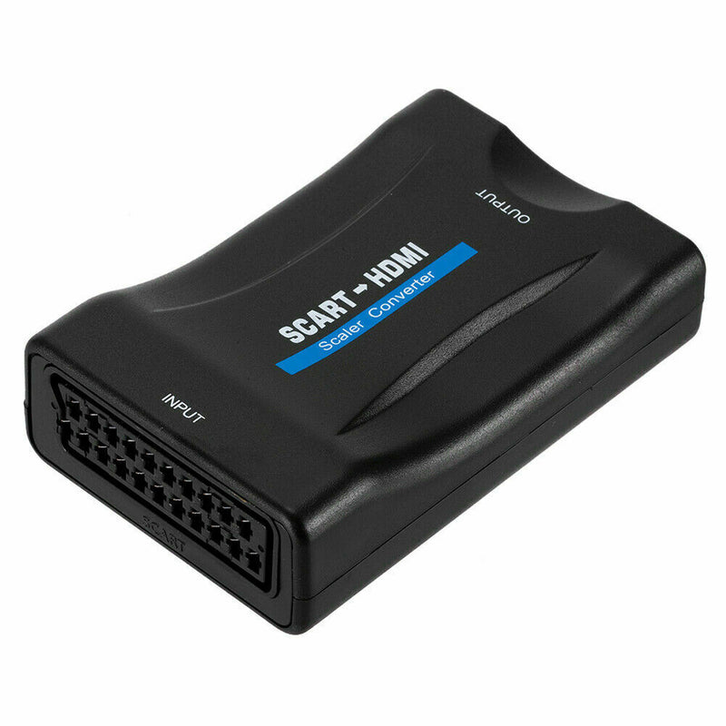 SCART To HDMI Video Audio Upscale Converter Adapter Sky TV 1080P DVD Box HD more