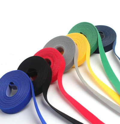 New Reusable Self Adhesive Hook Loop Strap Cable Tie Fastener Cord Wire Wrap