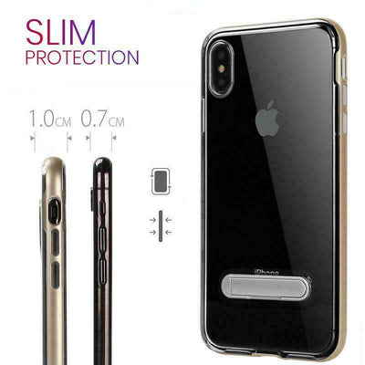 Kickstand Case Ultra Hybrid Slim TPU Cover (4 Colour) For iPhone X XS XS Max 7 8