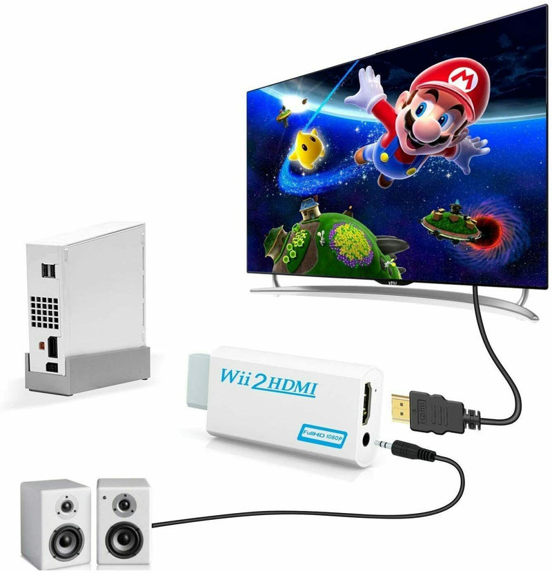 Practical Wii to HDMI Converter Adapter Supports All Wii Display Modes 1080HD CA