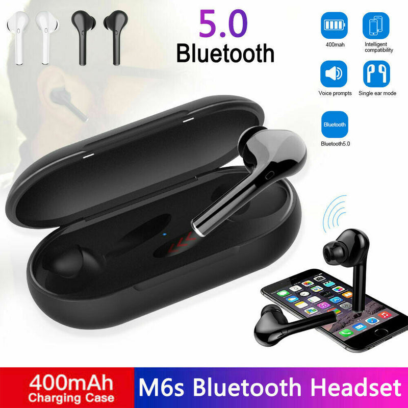 Wireless Bluetooth 5.0 M6s Headphones Earphones  In Ear Waterproof (2 Colours)