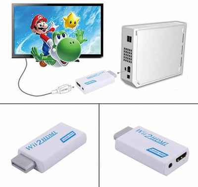 Practical Wii to HDMI Converter Adapter Supports All Wii Display Modes 1080HD CA