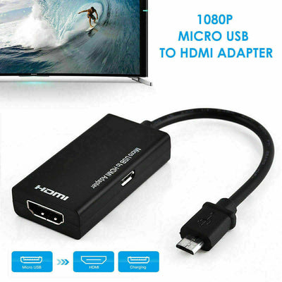 Mini Micro USB to HDMI Adapter Converter Cable Male to Female HDMI 1080P Video