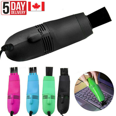 Mini Computer Vacuum USB Keyboard Cleaner PC Laptop Kit Dust Cleaning Brush