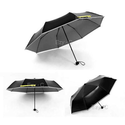 Windproof Upside Down Reverse Umbrella C-Handle Double Layer Inside-Out Inverted