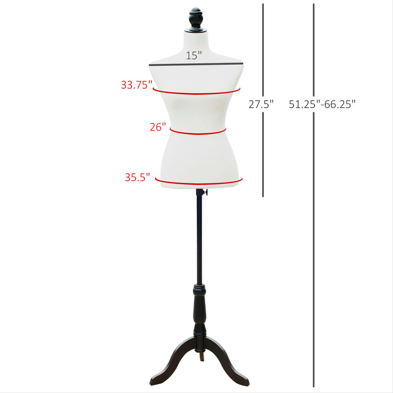 Dress Form Female Mannequin Torso Dressmaker Stand Display