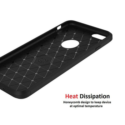 For iPhone 6 & iPhone 6S Case - Hybrid Shockproof Soft TPU Carbon Fiber Cover